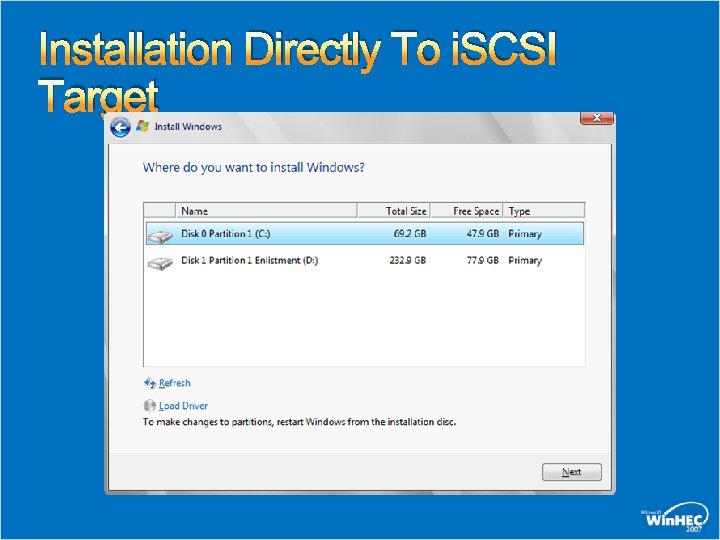 Installation Directly To i. SCSI Target 