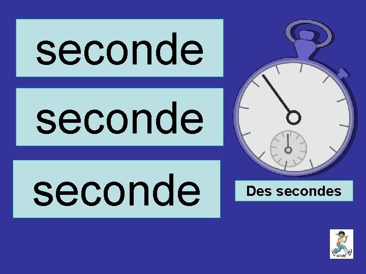 seconde Des secondes 