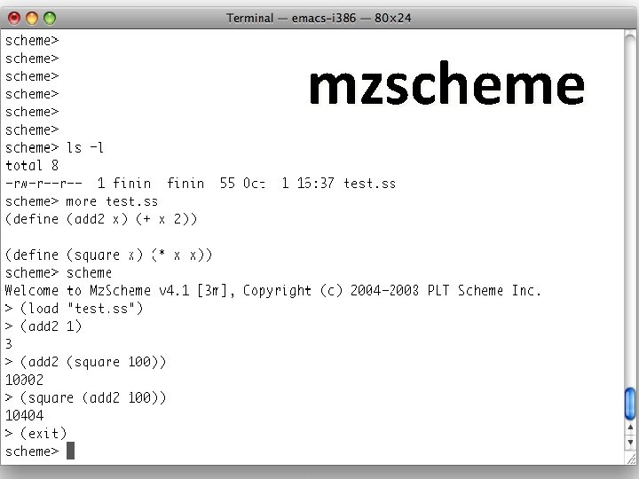 mzscheme 