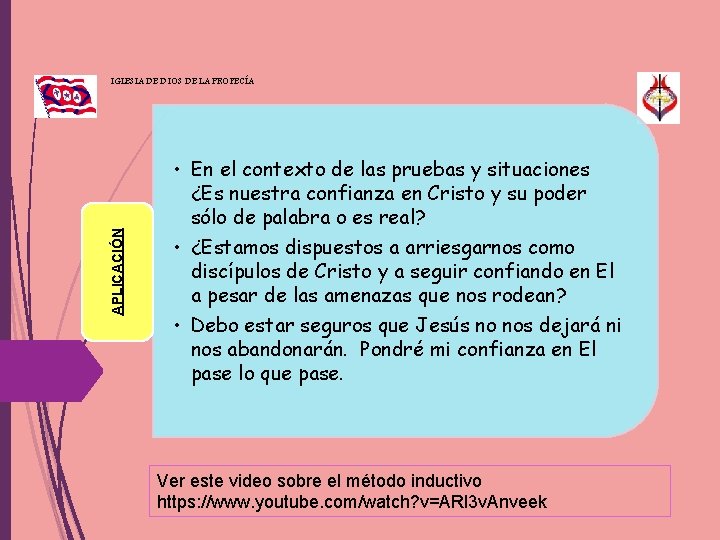 APLICACIÓN IGLESIA DE DIOS DE LA PROFECÍA • En el contexto de las pruebas