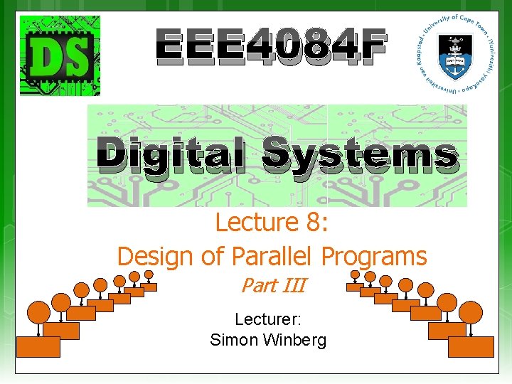 EEE 4084 F Digital Systems Lecture 8: Design of Parallel Programs Part III Lecturer: