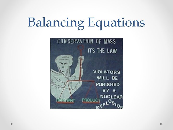 Balancing Equations 