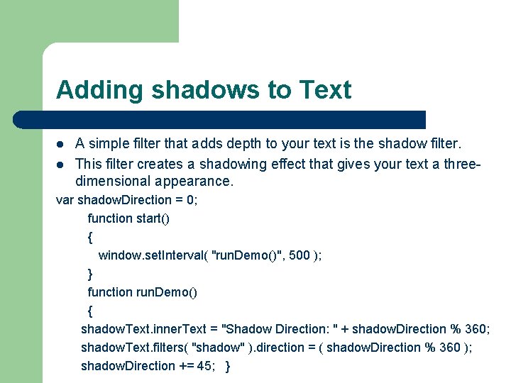 Adding shadows to Text l l A simple filter that adds depth to your