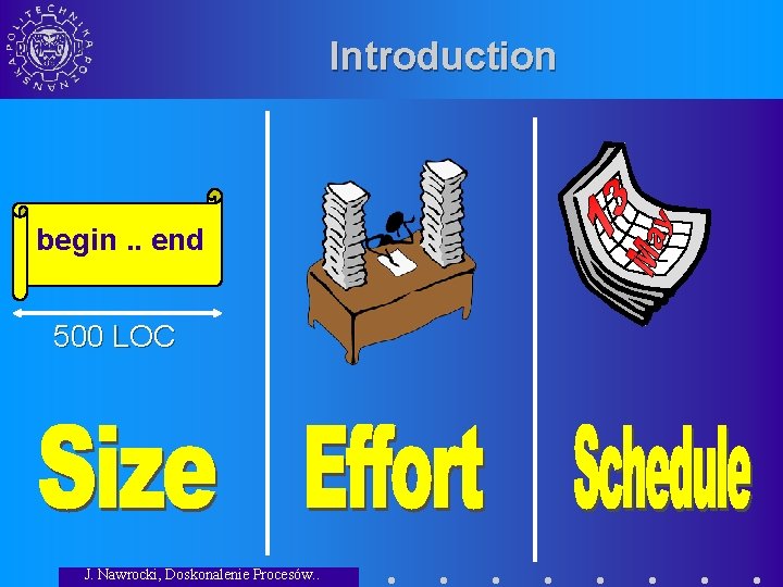 Introduction begin. . end 500 LOC J. Nawrocki, Doskonalenie Procesów. . 