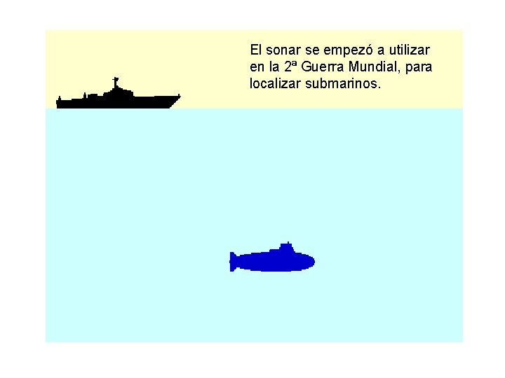 El sonar se empezó a utilizar en la 2ª Guerra Mundial, para localizar submarinos.