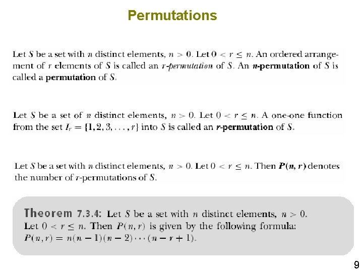 Permutations 9 