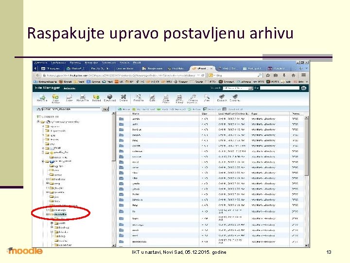 Raspakujte upravo postavljenu arhivu IKT u nastavi, Novi Sad, 05. 12. 2015. godine 13