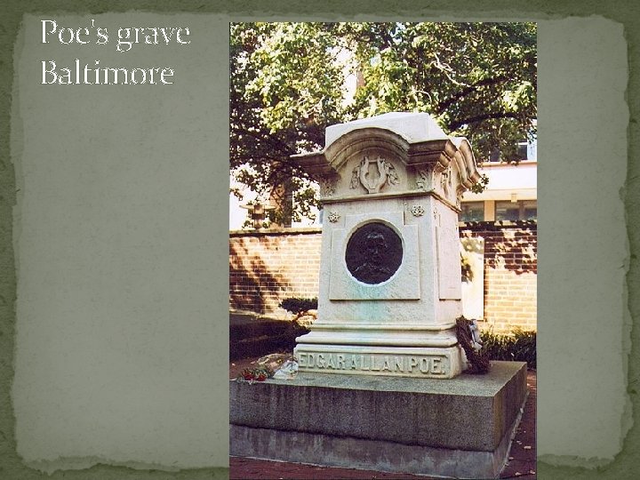 Poe's grave Baltimore 