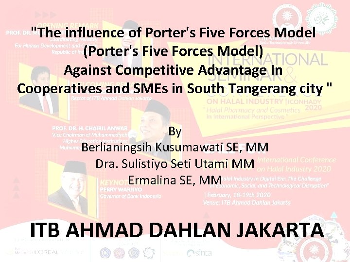 "The influence of Porter's Five Forces Model (Porter's Five Forces Model) Against Competitive Advantage
