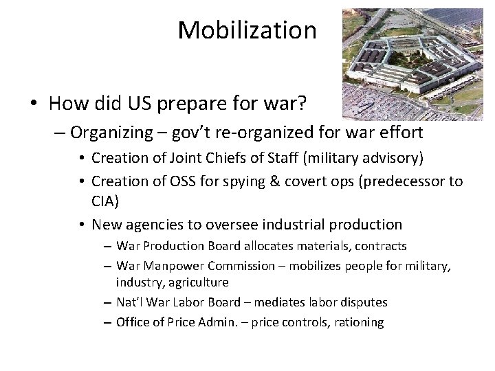 Mobilization Apush World War II APUSH ch 25 part 1