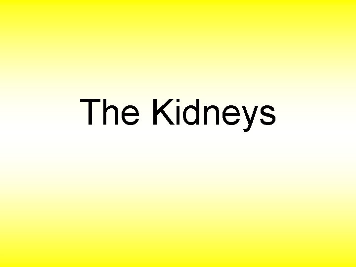 The Kidneys 