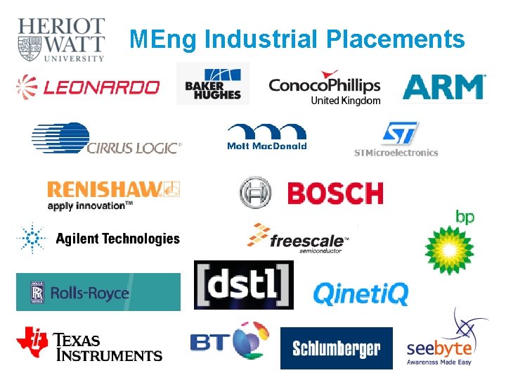 MEng Industrial Placements 
