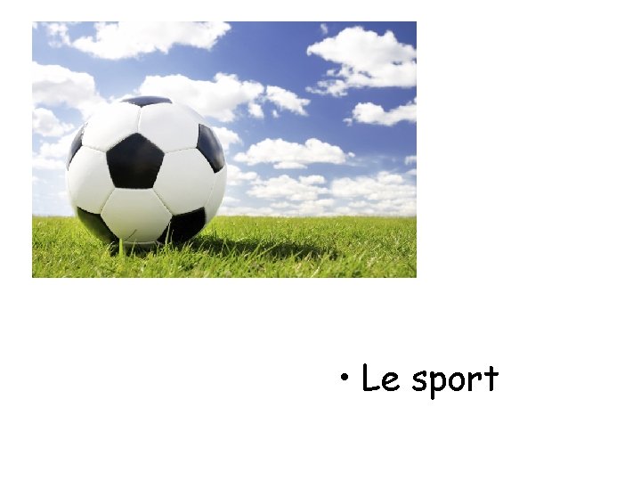  • Le sport 