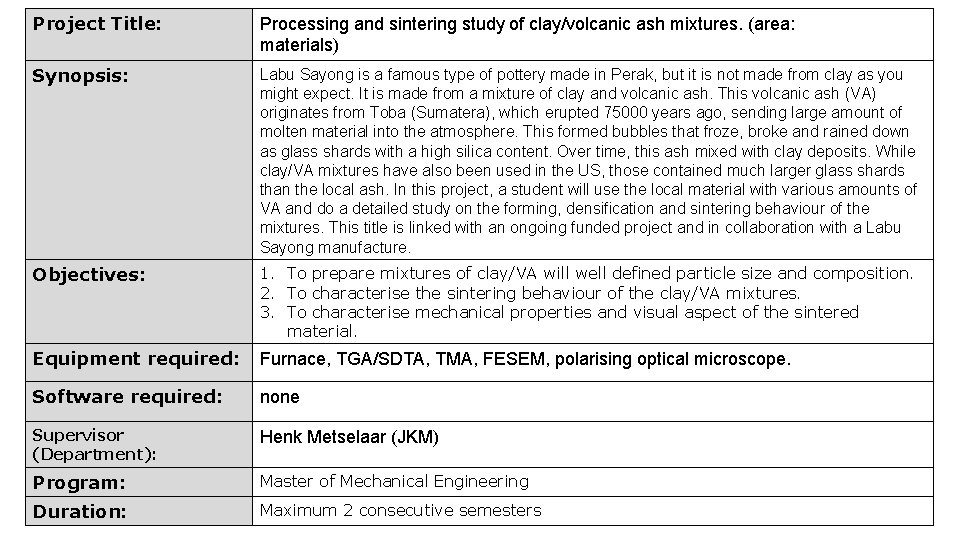 Project Title Synopsis Thin layers of Eudoped calcium