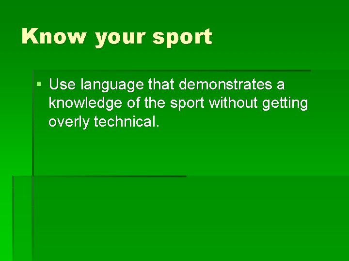 Sports Writing Journalism I Mr Dudek Types of