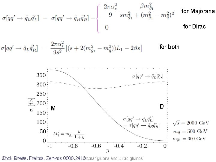 for Majorana for Dirac for both M Choi, Drees, Freitas, Zerwas 0808. 2410 Scalar