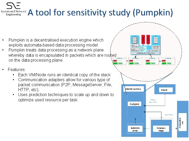 A tool for sensitivity study (Pumpkin) • • Pumpkin is a decentralised execution engine