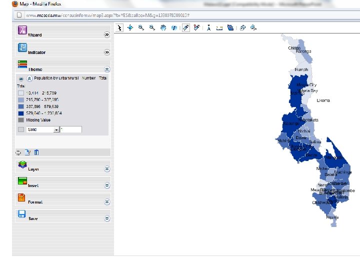 MAP PRESENTATION OF THE DATA 