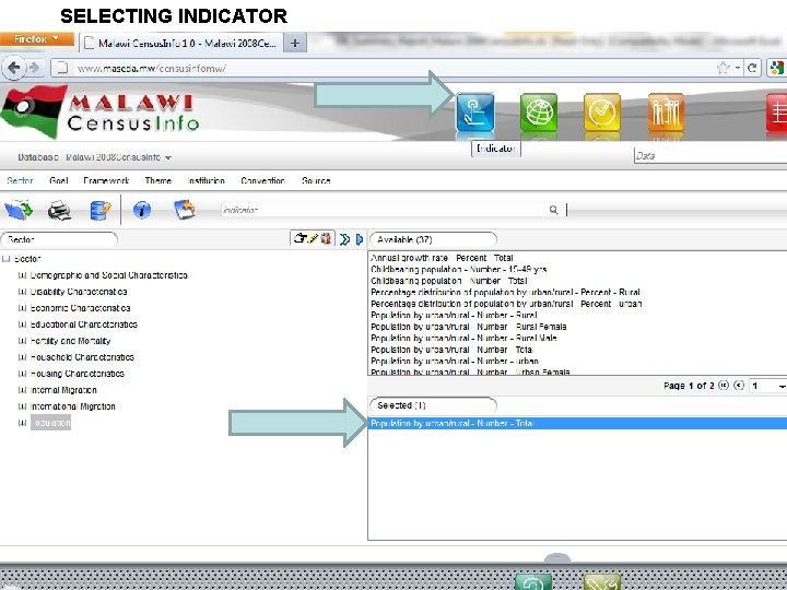 SELECTING INDICATOR 