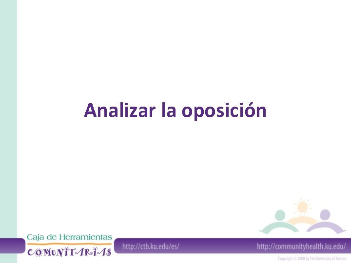 Analizar la oposición 