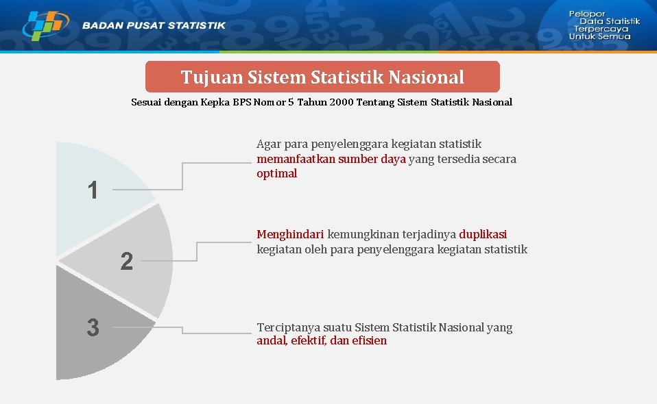 Tujuan Sistem Statistik Nasional Sesuai dengan Kepka BPS Nomor 5 Tahun 2000 Tentang Sistem