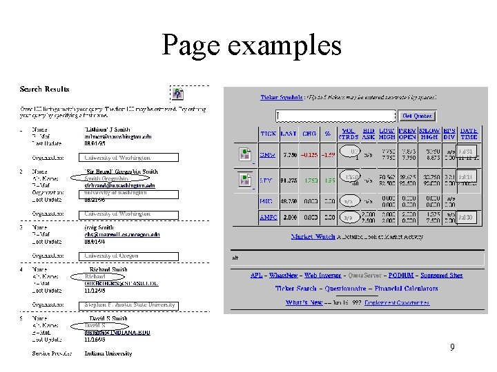 Page examples 9 Page examples 9