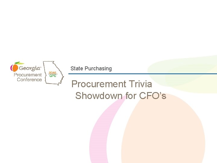 State Purchasing Procurement Trivia Showdown for CFO’s 