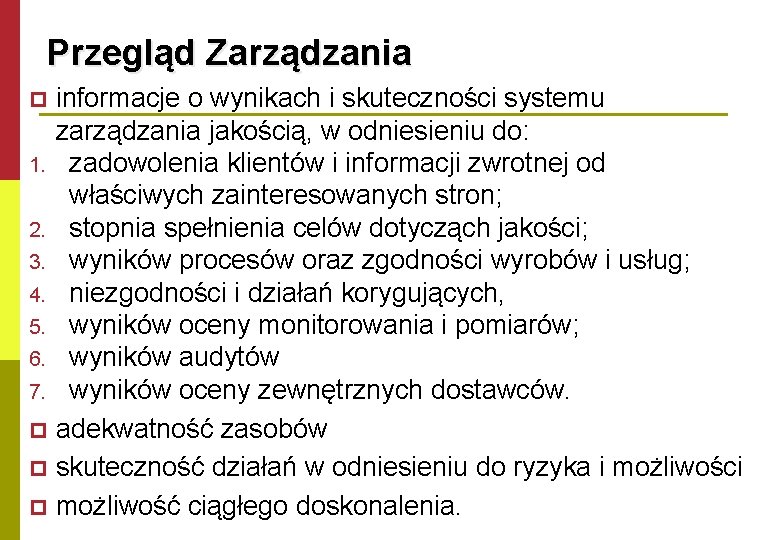 Przegląd Zarządzania p 1. 2. 3. 4. 5. 6. 7. p p p informacje