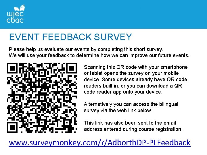 EVENT FEEDBACK SURVEY Please help us evaluate our events by completing this short survey.