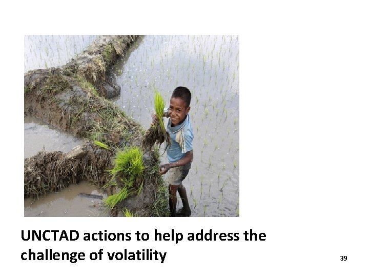 UNCTAD actions to help address the challenge of volatility 39 