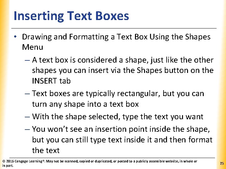 Inserting Text Boxes XP • Drawing and Formatting a Text Box Using the Shapes