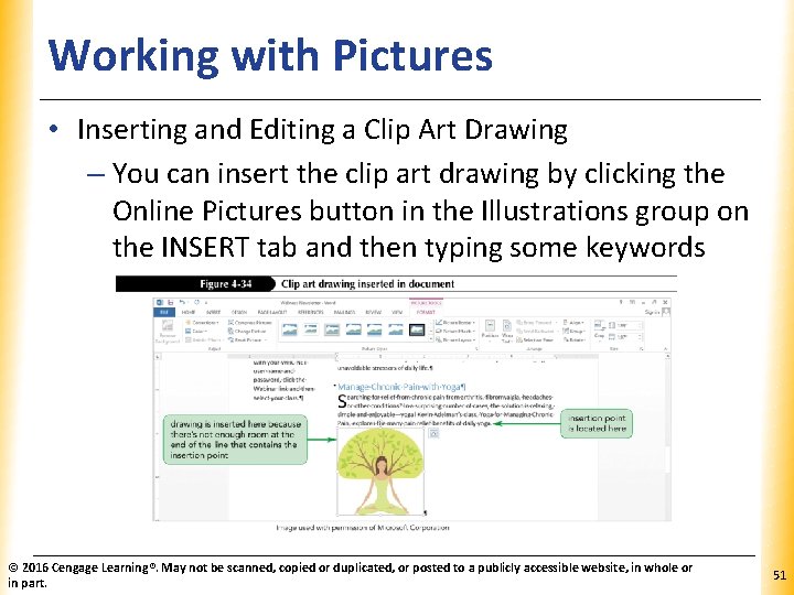 Working with Pictures XP • Inserting and Editing a Clip Art Drawing – You