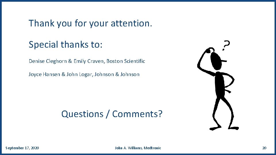 Thank you for your attention. Special thanks to: Denise Cleghorn & Emily Craven, Boston