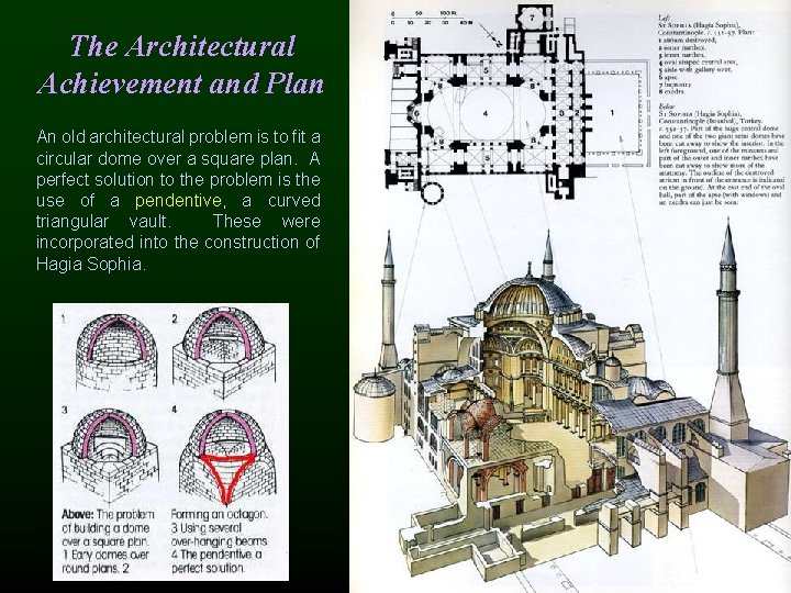 The Architectural Achievement and Plan An old architectural problem is to fit a circular