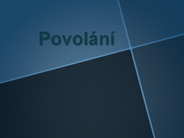 Povolání 