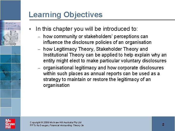Learning Objectives • In this chapter you will be introduced to: how community or