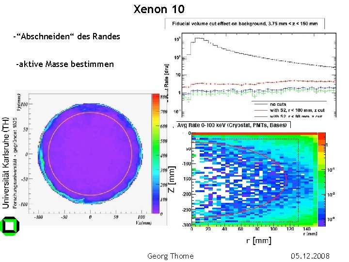 Xenon 10 -“Abschneiden“ des Randes -aktive Masse bestimmen Georg Thome 05. 12. 2008 