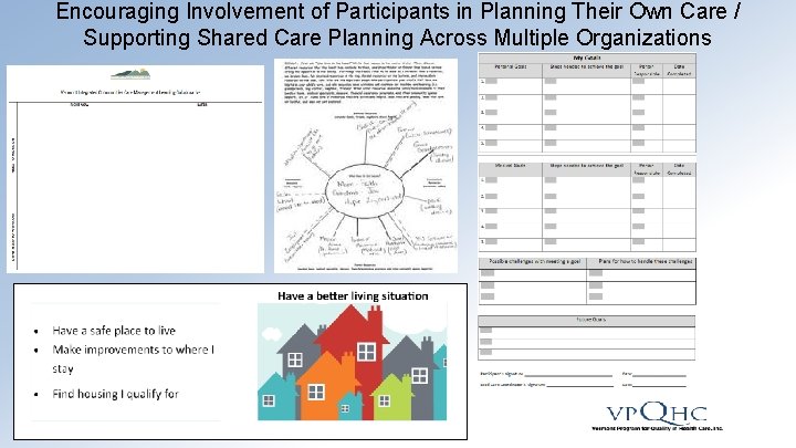 Encouraging Involvement of Participants in Planning Their Own Care / Supporting Shared Care Planning