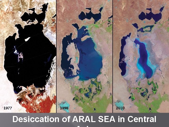 Desiccation of ARAL SEA in Central 