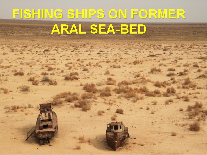 FISHING SHIPS ON FORMER ARAL SEA-BED 