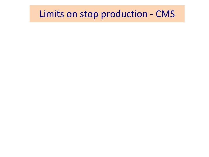 Limits on stop production - CMS 