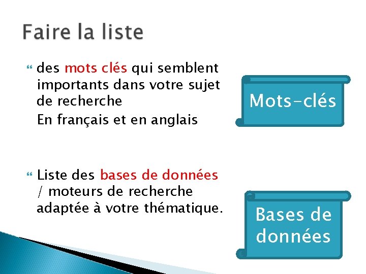 des mots clés qui semblent importants dans votre sujet de recherche En français des mots clés qui semblent importants dans votre sujet de recherche En français