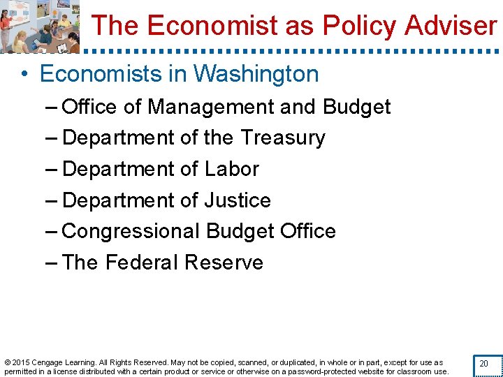 The Economist as Policy Adviser • Economists in Washington – Office of Management and