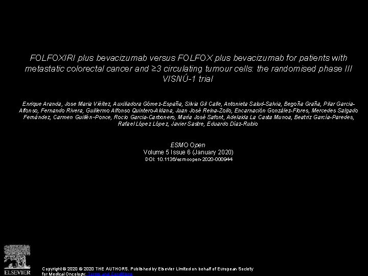 FOLFOXIRI plus bevacizumab versus FOLFOX plus bevacizumab for patients with metastatic colorectal cancer and