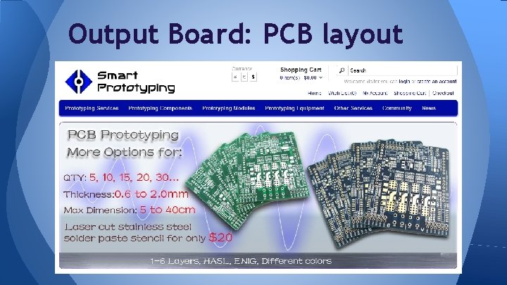 Output Board: PCB layout 