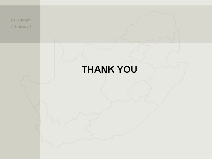 Department of Transport THANK YOU 