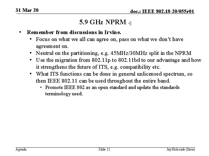 31 Mar 20 doc. : IEEE 802. 18 -20/055 r 01 5. 9 GHz