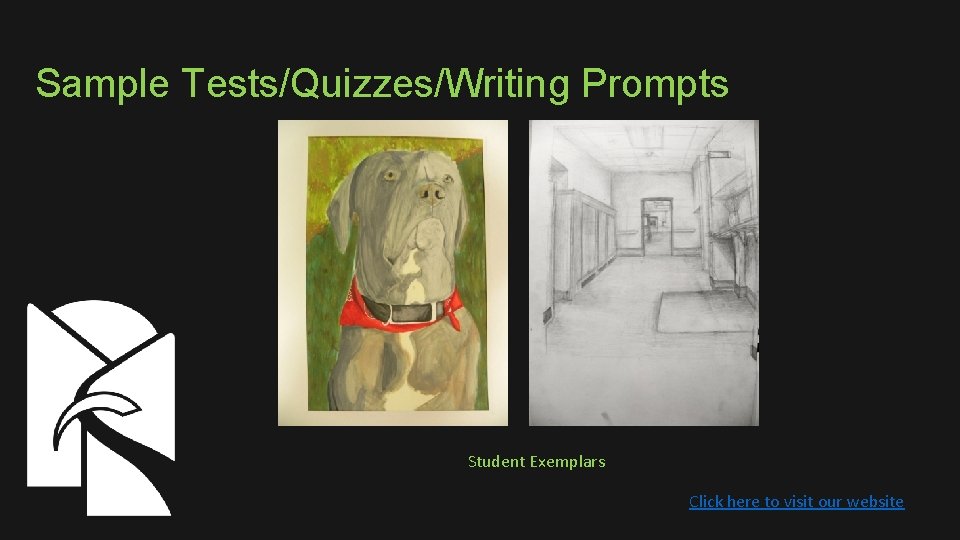 Sample Tests/Quizzes/Writing Prompts Student Exemplars Click here to visit our website 