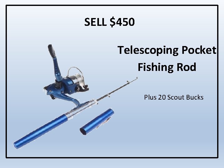 SELL $450 Telescoping Pocket Fishing Rod Plus 20 Scout Bucks 