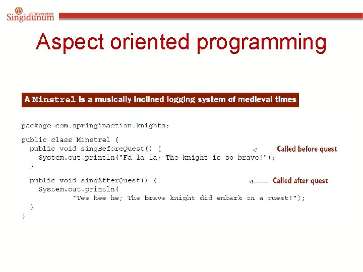 Aspect oriented programming 